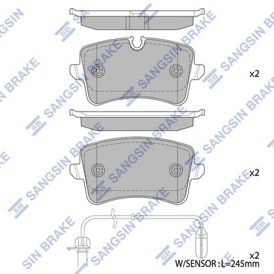 Колодки задние AUDI A6 (C7) SP2317 SP2317 SANGSIN