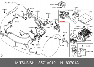 БЛОК ПРЕДОХРАНИТЕЛЕЙ В СБОРЕ 8571A019 8571A019 MITSUBISHI