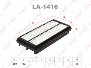 фильтр воздушный!\ KIA Picanto 1.0/1.1 04> LA-1416 LYNXAUTO
