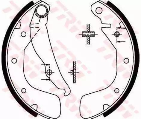 Колодки тормозные DAEWOO Nexia, Espero, Lanos, Nubira (88-) задние барабанные (4 GS8543 TRW