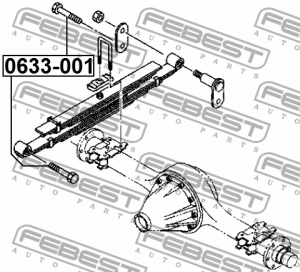болт рессоры задней! Isuzu Elf 03> 0633-001 FEBEST