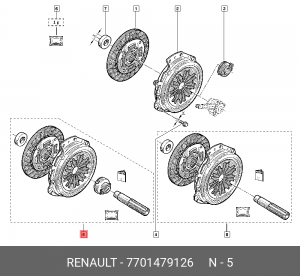 к-кт сцепления!\ Renault Laguna III 1.6 16V 07> 7701479126 RENAULT