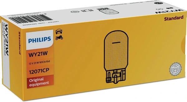 Лампа 12V WY21W W3x16d желтая Yellow PHILIPS 12071CP PHILIPS
