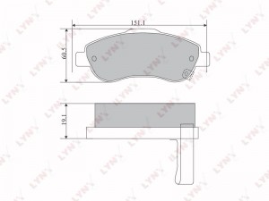 Колодки тормозные дисковые передние BD-3418 LYNXAUTO