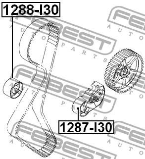ролик натяжной!комплект\ Hyundai Accent/Tucson 1.5CRDi/2.0CRDi 02>, Kia Cee'D 2. 1287-I30 FEBEST