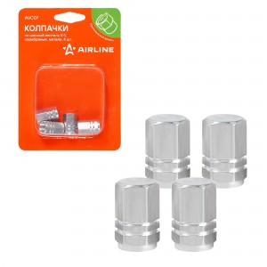 Колпачок камеры K-1 (серебряные, металл) 4 шт. AVC07 AIRLINE