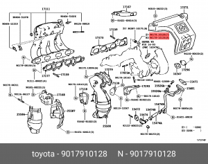 гайка шпильки крепления коллектора! М8\ Toyota Caldina 90179-10128 TOYOTA