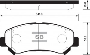 Колодки тормозные NISSAN QASHQAI 1.6/2.0 07-/X-TRAIL 07- передние SP1451 SP1451 SANGSIN