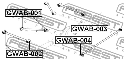 Сайлентблок GWAB-002 GWAB-002 FEBEST