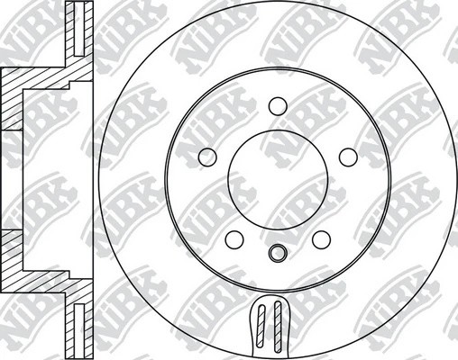 Диск тормозной BMW 1 (E81,E87) передний (1шт.) NIBK RN1722 NIBK
