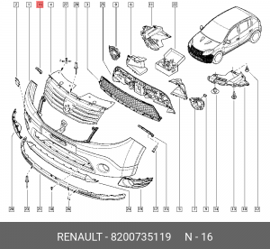 RENAULT SANDERO (2009>) 8200735119 RENAULT