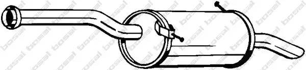 Глушитель PEUGEOT Partner (08-) CITROEN Berlingo (08-) задняя часть BOSAL 135-101 BOSAL