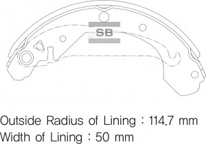 Колодки барабанные Daewoo Rezzo/Tacuma 1.8/2.0i 00 SA103 SA103 SANGSIN