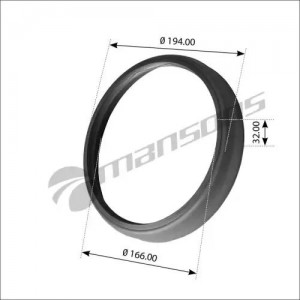 Кольцо VOLVO F12 ступицы уплотнительное пластик (168x188/192.5x30) MANSONS 900.029 MANSONS
