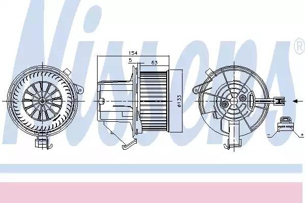 вентилятор отопителя!\ MB W204/W212 all 07> 87391 NISSENS
