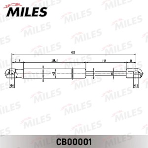 Упор газовый крышки багажника FORD FOCUS 04- CB00001 CB00001 MILES