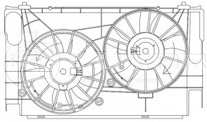 Э/вентиляторы охл. с кожухом (2 вент.) для а/м Toyota RAV 4 (13-) 2.0i LFK1920 LFK1920 LUZAR