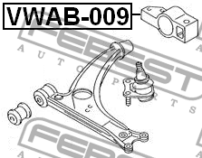 Сайлентблок рычага задний VW TIGUAN, PASSAT 06-15 VWAB-009 VWAB-009 FEBEST