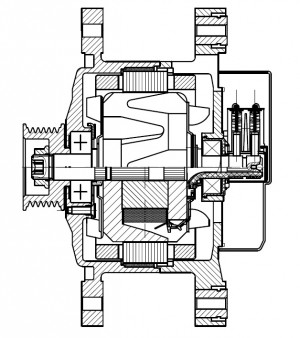 Генератор для а/м Renault Megane II (03-) 1.6i (руч. шкив) 110A (LG 0911) LG 0911 START VOLT