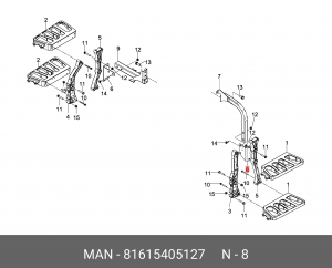 опора подножки 81615405127 MAN