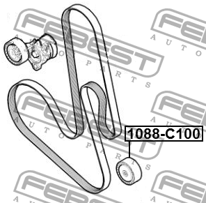 Ролик обводной руч ремня CHEVROLET LACETTI 2.0D 1088-C100 1088-C100 FEBEST