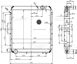 радиатор охл. алюм.! \ ЛиАЗ 5256 (LRc 1356) LRC1356 LUZAR