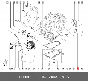 Сальник привода RENAULT Kaptur левого/правого OE 383423VX0A RENAULT