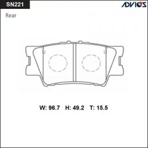 Дисковые тормозные колодки SN221 SN221 ADVICS