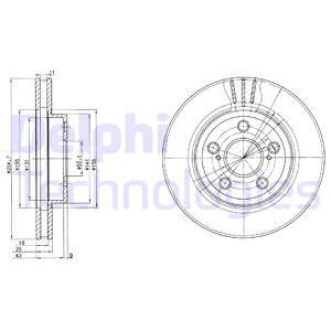 BG2880 диск тормозной передний!\ Toyota Carina 1.6 92-97 BG2880 DELPHI