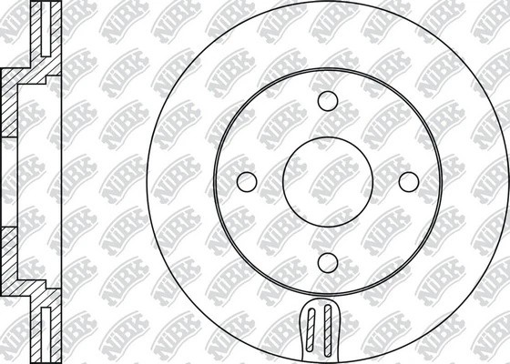 Диск тормозной передний FORD FOCUS 9805/FUSION 1.4/1.6 01 RN1109 RN1109 NIBK