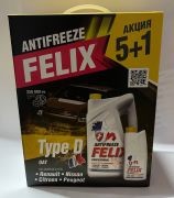 Антифриз готовый желтый Type-D -40°С 5+1кг 430206372 FELIX