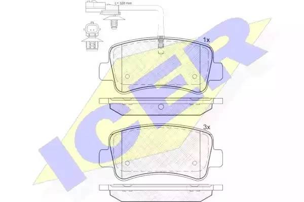 142001 колодки дисковые задние!\ Opel Movano 2.3CDTi FWD 10> 142001 ICER