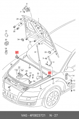 4F0823721 ОТБОЙНИК 4F0 823 721 VAG