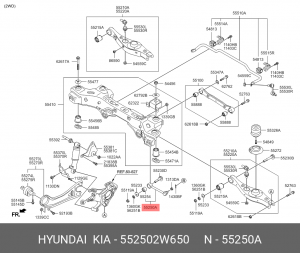Рычаг задний поперечный 55250-2W650 HYUNDAI KIA