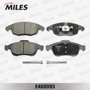 Колодки тормозные передние (без датчика + болты) (Смесь Low-Metallic) (CITROEN B E400093 MILES