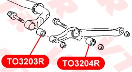 TO3204R САЙЛЕНТБЛОК КРОНШТЕЙНА СТАБИЛИЗАТОРА ПЕРЕДНЕЙ ПОДВЕСКИ TO3204R VTR