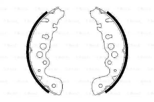 Колодки тормозные SUZUKI Grand Vitara задние барабанные (4шт.) BOSCH 0 986 487 616 BOSCH