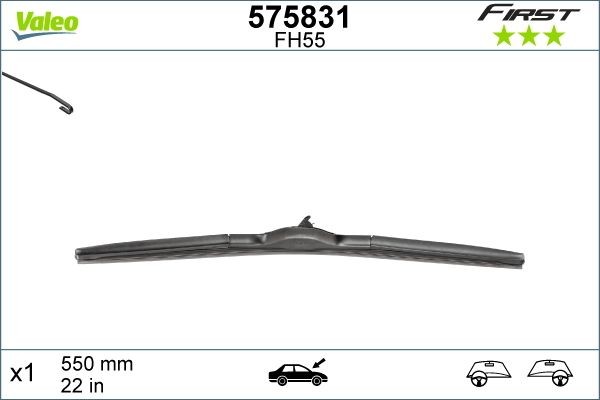 Щетка стеклоочистителя 550мм гибридная First Covertech VALEO 575831 VALEO PHC