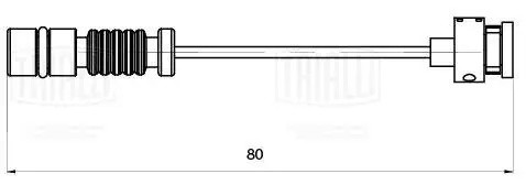 Датчик износа колодок Mercedes E (W210) (95-) перед. L=80 (PFS 0092) PFS 0092 TRIALLI