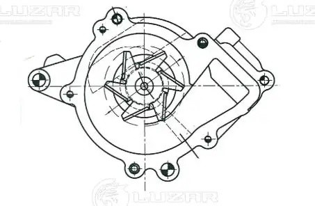 Насос водяной для ам Chevrolet Captiva (11-),Vectra C (02-) 2.0i,2.2i,2.4i (LWP  LWP 0544 LUZAR