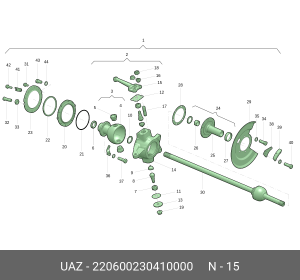 Рычаг кулака поворотного УАЗ-2206 Н/О (ОАО УАЗ) 220600230410000 UAZ UAZ