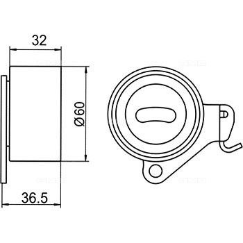 Ролик ГРМ HYUNDAI Galloper (97-) натяжителя GMB GT10080 GMB