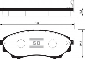 Колодки тормозные дисковые Ford Ranger 2.5TDi, Mazda Serie B 2.5D/TD 02 SP1479 SP1479 SANGSIN