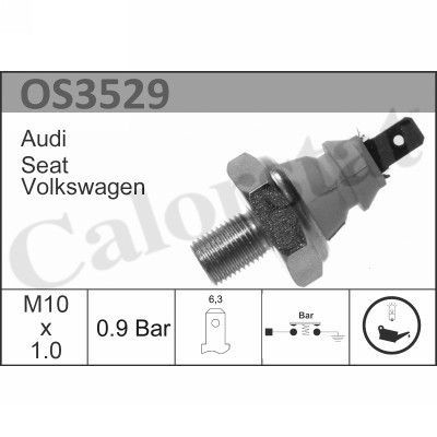 датчик давления масла! 0.9 Bar\ Audi 80-100/A3/A6 1.6-2.8i/1.6-2.5TD 86> OS3529 VERNET