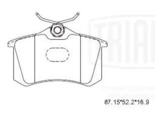 Колодки торм. VW Transporter T4 (90-) диск. зад. (без датчика) (PF 1871) PF1871 TRIALLI
