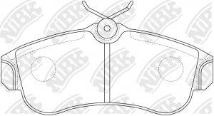 Колодки тормозные NISSAN Almera (00-06) передние (4шт.) NIBK PN2180 NIBK