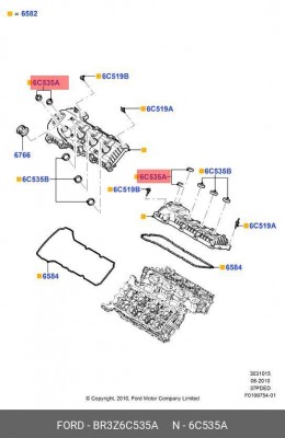Сальник крышки клапанов BR3Z6C535A BR3Z 6C535-A FORD