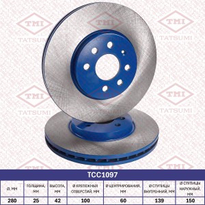 диск тормозной перед. вент.!\ OPEL Astra/Meriva 04> TCC1097 TATSUMI