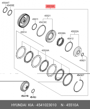 Сцепление 4541023010 HYUNDAI KIA