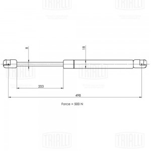 Амортизатор упор для а/м VW Golf IV 97-/Passat 00- универс. крышки багажника GS1 GS1809 TRIALLI